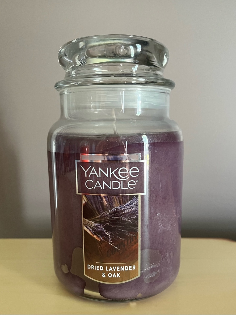 New Yankee Candle Dried Lavender & Oak Large 22 Oz Jar Candle